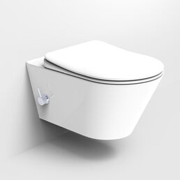 Унитаз подвесной Boheme Avva 972-2-W без крышки, с функцией биде, белый глянец