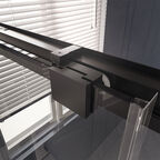 Душевая дверь Veconi Premium Trento 130х200 PTD30-B-130-01-C4 стекло прозрачное, профиль черный матовый