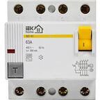 УЗО Iek Home ВД1-63 1P N 63 A 300 мА 4.5 кА AC MDV10-2-063-300