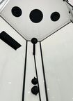 Душевая кабина Royal Bath FATO 100x100 RB100CK-M-BL FATO стекло рифленое, профиль черный