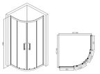 Душевой уголок 100x100 Abber Schwarzer Diamant AG01100B , профиль черный