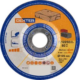 Диск зачистной по камню и бетону тип 27 Dexter 125x22.2x6 мм