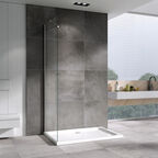 Боковая стенка Abber Zart 90x195 S91 стекло прозрачное, профиль хром