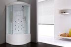 Душевая кабина Royal Bath 100х100 100NRW-С с гидромассажем, стекло матовое, профиль белый