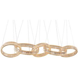 Большой подвесной светильник хрустальный светодиодный 8245/S gold NEW Newport 8240