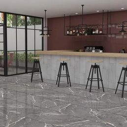 Глазурованный керамогранит Concor Lava Grey 60x120 см 1.44 м² глянцевый цвет серый