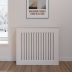 Короб-экран Allwood для радиатора напольный, МДФ, белый, 81,6х130 см