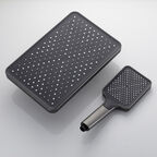 Душевая стойка Shevanik S4226T с изливом, оружейная сталь
