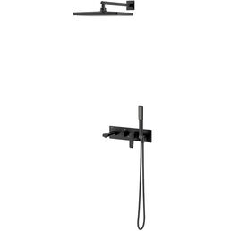 Встраиваемый душевой гарнитур Teska Life Pro AS3180 с изливом, черный