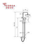 Душевая система Corsa Deco NX с верхним душем с лейкой со смесителем сталь (SSFNX300SS)