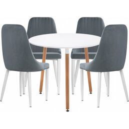 Стол кухонный Woodville Уин 90 white / gray