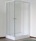 Душевой уголок Royal Bath 100х115 RB11510HPD-T стекло прозрачное, профиль белый, без поддона