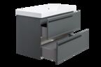 Мебель для ванной комнаты La Fenice Elba TWIN 80 см, подвесная, 2 ящика, Grigio