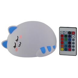 Ночник светодиодный для детской котики с диммером и выключателем ЭРА NLED-415-2W-BU