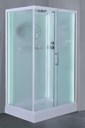 Душевая кабина Esbano Elegancia 120х90 ES-L129CKR с крышей, с LED освещением, стекло матовое, профиль белый