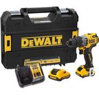 Ударная дрель-шуруповерт DEWALT DCD706D2, 12 В, 1500 об/мин, 25500 уд/мин, с 2 АКБ 2 Ач и ЗУ, в кейсе TSTAK (DCD706D2-QW)