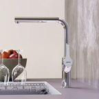 Смеситель кухонный Damixa Merkur высота 35.9 см с поворотным изливом цвет хром