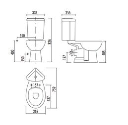 Унитаз напольный Creavit Sedef SD310.00100