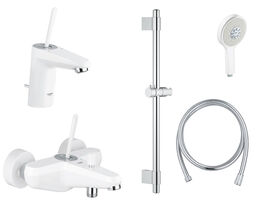 Готовый комплект для ванной комнаты GROHE  Eurodisc Joy, белая луна (NB0023)