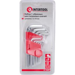 Набор Г-образных шестигранных ключей INTERTOOL HT-0601