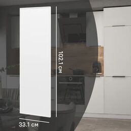 Фасад для кухонного шкафа Инта 33.1x102.1 см Delinia ID МДФ цвет белый