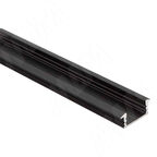 Профиль FM1, врезной, черный, 20х7,5мм, L-2000 (LSP-FM1-ALU-2-BL)