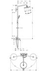 Душевая стойка Hansgrohe Croma 220 Showerpipe 27222000 без излива, хром