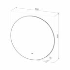Зеркало с подсветкой круглое 60 см бесконтактный сенсор Continent Lono Led (ЗЛП4769)