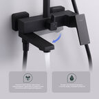 Душевая стойка Splenka S01 S01.24.06 черная, с изливом