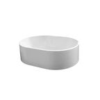 Раковина Mira Oval B накладная 35 см литьевой мрамор цвет белый глянцевый