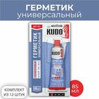 Герметик "KUDO KST-101" силиконовый универсальный белый в тюбике 85мл 12 штук