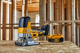 Аккумуляторный лобзик DEWALT DCS335P2, 18 В, 3200 ход/мин, 26 мм, с 2 АКБ 5 Ач и ЗУ, в кейсе TSTAK (DCS335P2-QW)
