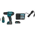 Дрель-шуруповерт аккумуляторная Makita DF333DWYE4, 12 В Li-ion 2x1.5 Ач