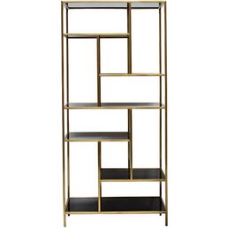 46AS-SH1452-GOLD Стеллаж золотистый/темн.ст. 80*35*180см Garda Decor