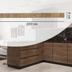 Карниз для кухонного шкафа Токио Delinia ID 200x4 см ЛДСП цвет коричневый
