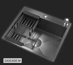 Многофункциональная кухонная мойка Esbano CASCADE-M 60 см оружейная сталь, с колландером