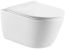 Подвесной унитаз Aquatek Оберон AQ1363W-00 36 см, белый, с крышкой микролифт