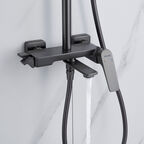 Душевая стойка Shevanik S4226T с изливом, оружейная сталь