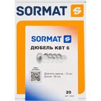 Дюбель-Дрива для газобетона Sormat 6x50 мм 20 шт.
