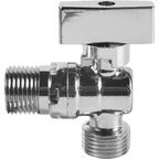 Кран шаровой угловой MPF 1/2"x1/2" с отражателем наружная резьба флажок сверху