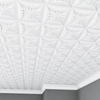 Плитка потолочная бесшовная полистирол белая Формат Сириус 50 x 50 см 2 м²