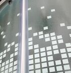 Душевая кабина AvaCan L910GM+EL 100x100 стекло с рисунком, профиль хром
