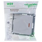 Выключатель встраиваемый Systeme Electric W59 1 клавиша с подсветкой, цвет белый