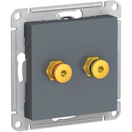 Акустическая розетка двойная (грифель) Systeme Electric AtlasDesign ATN000787
