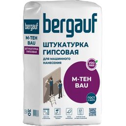Штукатурка гипсовая механизированная Bergauf M-Teh Bau 30 кг