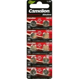 Батарейка Camelion алкалиновая Mercury Free AG10-BP10 LR54 10 шт.