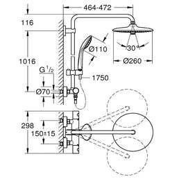 Душевая стойка Grohe Euphoria 27296002