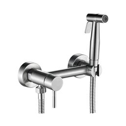 Смеситель с гигиеническим душем Haiba HB5520 со скрытой частью в комплекте сталь (550881)