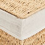 Корзина с крышкой для хранения 26x12x17 см бумага цвет бежевый