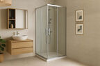 Душевой уголок Royal Bath 100х100 RB HPD-T-ST стекло прозрачное, профиль сатин